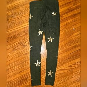 Victoria's Secret Pink Yoga Leggings in Dark Green With Gold Stars Size XS